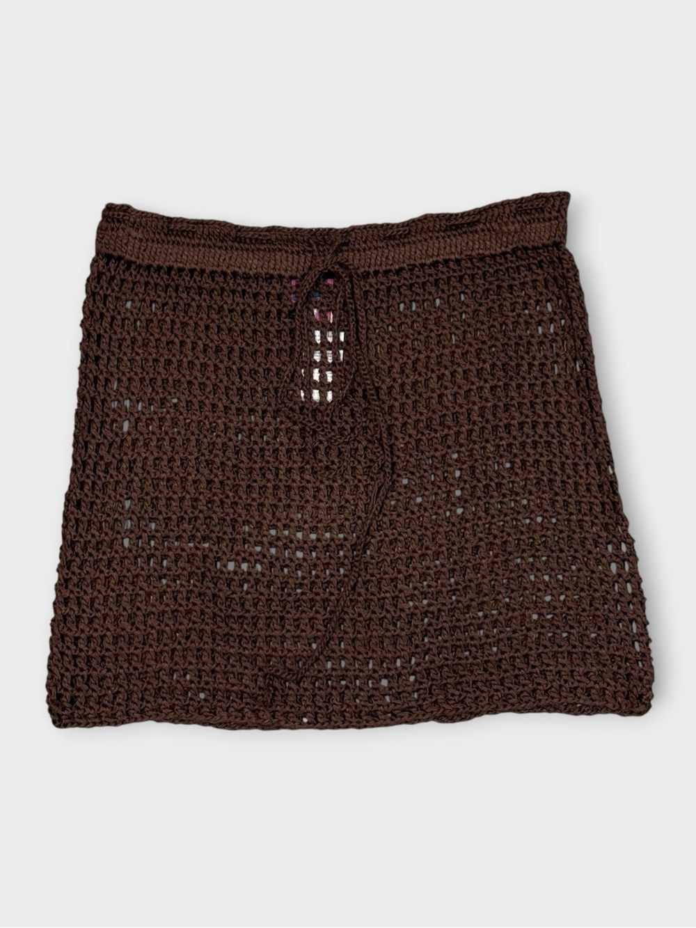 EDIKTED CROCHET OPEN-KNIT MINI SKIRT